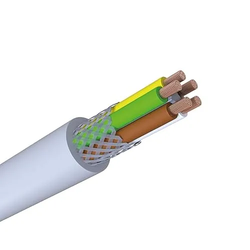 WITTKOWARE LiYCY 5x0,50mm² Elektronik-Steuerleitung mit Geflecht Abschirmung, Kupfer, Mantelfarbe grau, Kabellänge 10m