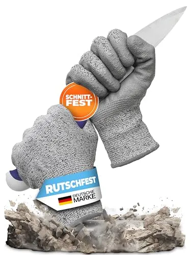 limpando 1 Paar Arbeitsschutzhandschuh -Gr. L, Gartenhandschuh, Schnittschutz-Handschuh für Arbeit, Garten und Küche, Griff- und rutschfest, TÜV-geprüft