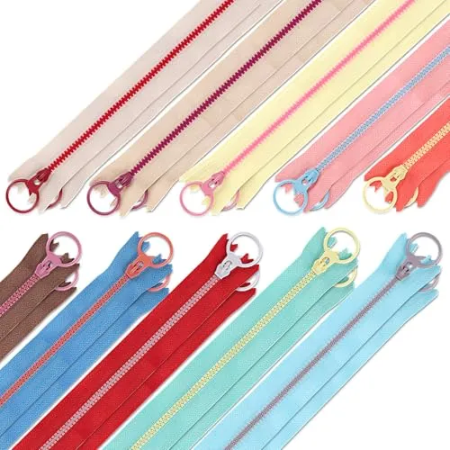Stück Reißverschluss 30cm Reissverschluss Reisverschluss Harz Reißverschlüsse Bunten Nähreißverschlüsse Coil Reißverschlüsse mit Ringziehern für Schneider Nähen Handwerk Tasche DIY,10 Farben 20