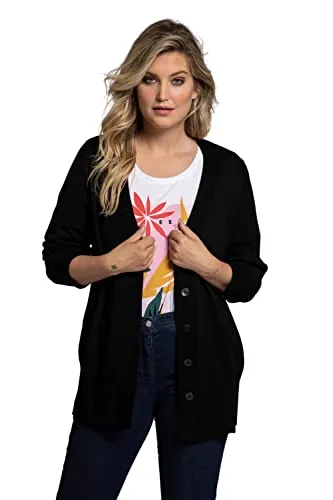 Ulla Popken Strickjacke mit V-Ausschnitt von Ulla Popken