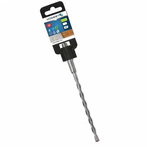Högert Technik - Professionelle SDS+ Beton BX2 Bohrer 12x260 mm | 2-schneidig, zum Bohren in Ziegel, Stein, Keramik, Beton und Stahlbeton