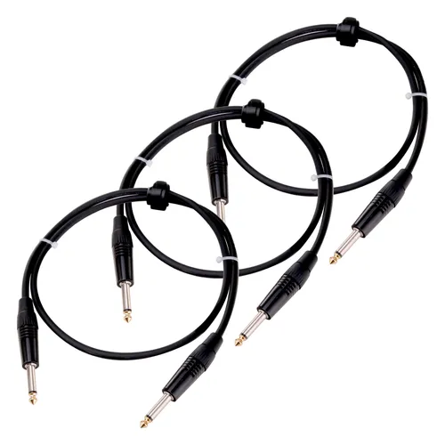 Pronomic Stage INST-1 Instrumentenkabel Klinke 1m schwarz 3er Set