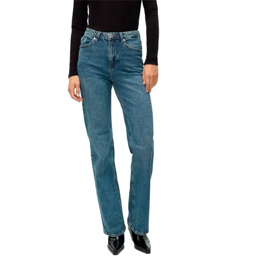 VERO MODA VMTESSA Hohe Taille Weit geschnitten Jeans - Damenjeans mit hohem Bund und weitem Schnitt von VERO MODA, ideal für einen lässigen Look und hohen Tragekomfort.