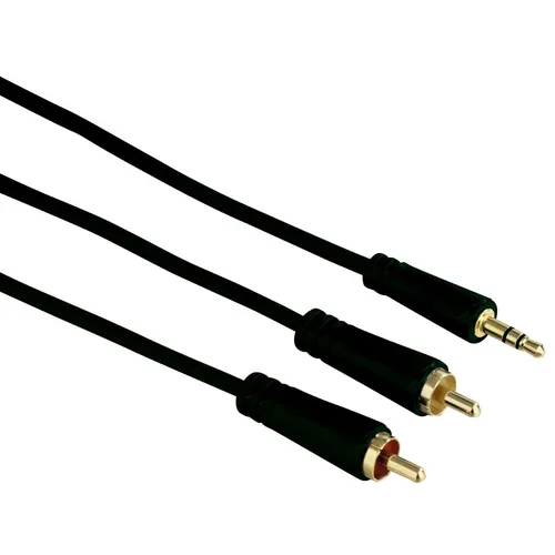 Hama 1,5m Adapter-Kabel AUX 3,5mm Klinken-Stecker auf 2x RCA Cinch-Kabel Audio
