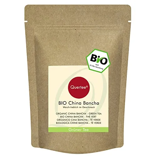 Bancha Tee Bio China - 200 g | Weich lieblich im Geschmack | Bio Grüntee | Grüner Biotee von Quertee