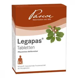 Pascoe Legapas pflanzliches Arzneimittel bei Verstopfung, 40 Tabletten | Pflanzliches Arzneimittel, Tabletten, zum Einnehmen zur Behandlung von Darmträgheit und Verstopfung, das Original von Pascoe