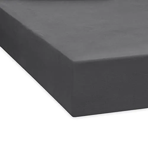 TRAUMSCHLAF Spannbettlaken, Spannbetttuch Fein-Biber warm und kuschelig, bügelfrei, mit Rundumgummi (weitere Farben,Größen) 140x200-160x200 cm, anthrazit