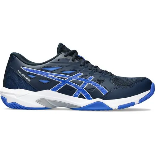 ASICS Herren Netballschuhe GEL-FLARE - Volleyballschuhe mit hervorragender Dämpfung durch GEL-Elemente, atmungsaktivem Mesh-Obermaterial und ideal für alle Hallensportarten, auch mit nicht abfärbender Außensohle.
