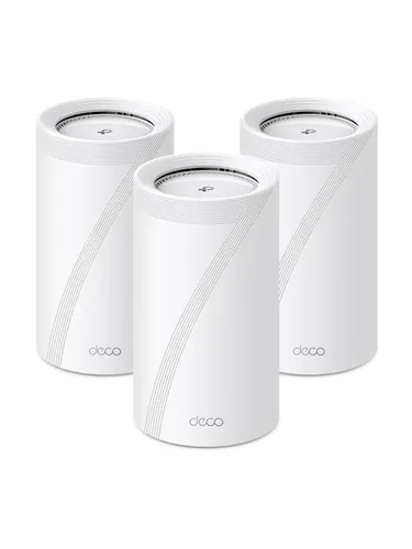 TP-Link Deco BE65 WiFi 7 Mesh System, 3er Pack - Tri-Band für maximale Geschwindigkeit - Router für das ganze Haus mit WiFi 7 Technologie, bietet bis zu 9214 Mbit/s und 4x 2,5 GbE Ports. Genießen Sie schnelles, stabiles Internet ohne Unterbrechungen!