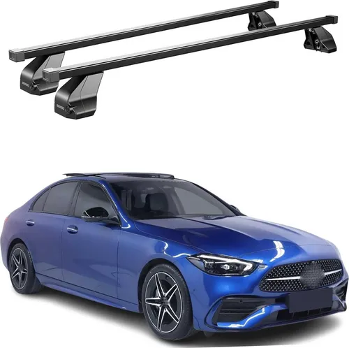 OMAC Dachträger Menabo Stahl Gepäckträger für Mercedes C Klasse W206 (2021-2025) - Dachgepäckträger aus hochwertigem Stahl, wasserbeständig und abnehmbar. Perfekt für Fahrräder, Skier und mehr - ideal für alle Reisebedürfnisse.