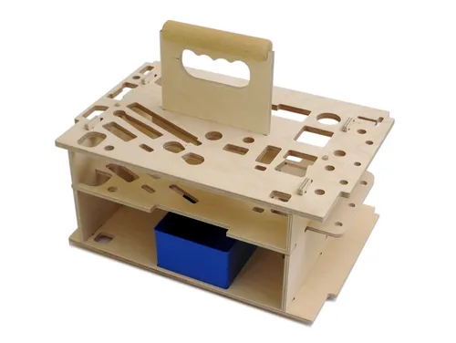 Tanos/Festool Spezial-Trägerset Installateure - Werkzeugkoffer für Systainer T-Loc IV & V, aus hochwertigem Multiplex, optimiert die Werkzeugorganisation und ermöglicht schnellen Zugriff für effizientes Arbeiten.