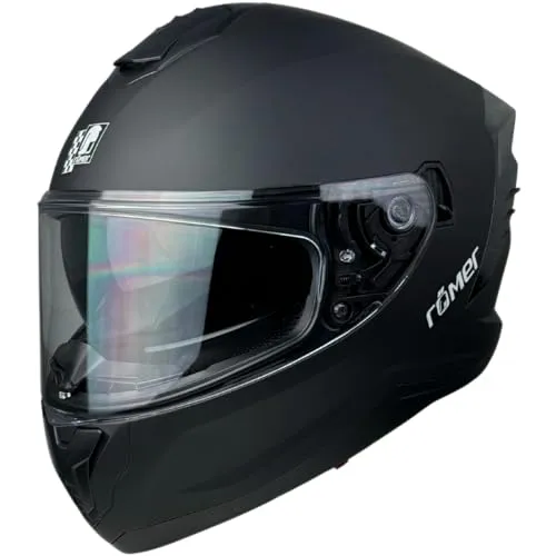 Römer Integralhelm RR20170 - Motorradhelm mit Sonnenvisier, schwarzmatt, Gr. L