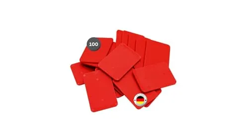 PRIMO24® Premium Unterlegplatten 60x40 mm 100 Stück - Mehrfarbige Distanzplatten aus Kunststoff (Made in Germany) - Abstandshalter Keile in den Größen: 1.5, 3, 5, 10, 15, 20mm