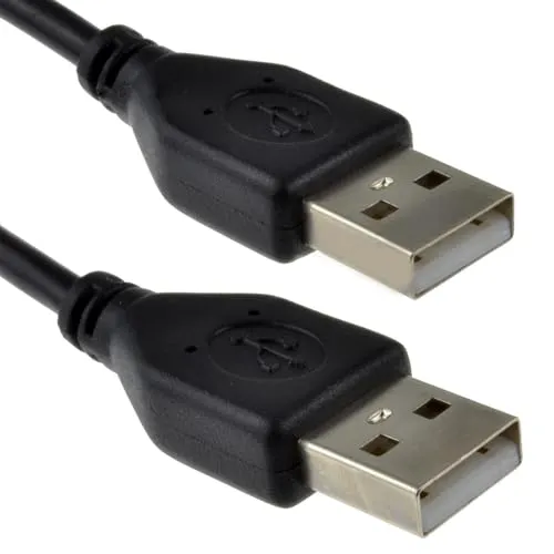 kenable USB 2,0 24AWG A Zum A Männlich Zum Männlich High-Speed Schwarz Kabel 1 m [1 Meter/1m]