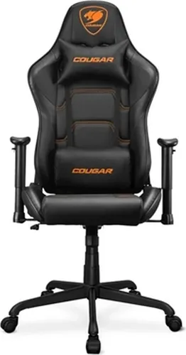 Gaming-Stuhl Cougar 3MELIBLB.0001 Schwarz - Hochwertiger Bürostuhl für Gamer, mit verstellbarer Rückenlehne und Armlehnen für optimalen Komfort. Ideal für lange Gaming-Sessions!