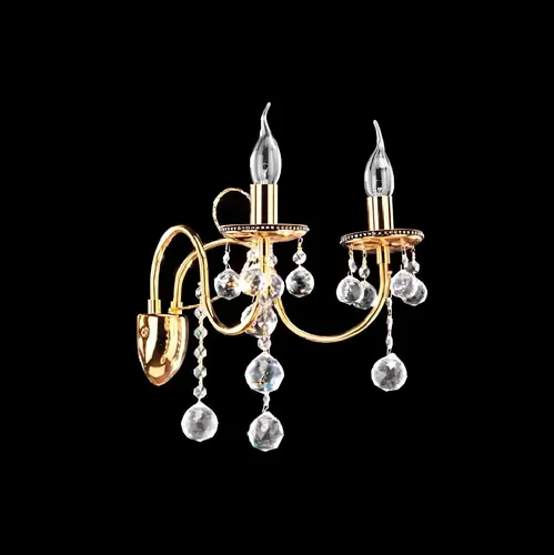 Kandelaber Hängelampe Wandleuchte Lüster Kristall Gold - Stilvolle Wandlampe im Art déco Design, perfekt für jedes Zimmer. Mit einer Höhe von 36 cm und einem eleganten goldenen Finish bringt sie luxuriösen Glanz in Ihr Zuhause.