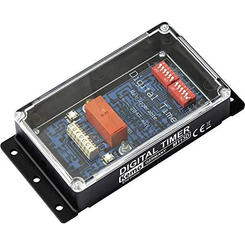 Kemo M113D Digitaler Zeitschalter 12 V/DC - Zeitschaltuhr für präzise Steuerung, einstellbare Zeiten von 1 Sekunde bis 2047 Minuten, ideal für flexible Anwendungen und Automatisierungen.