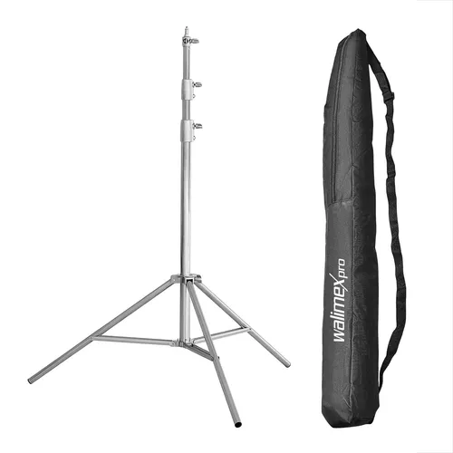 Walimex pro Lampenstativ 270 cm Heavy Duty - Lampenstativ für professionelle Fotografie, extrem stabil und bis zu 270 cm höhenverstellbar - ideal für kreative Lichtsetzung.