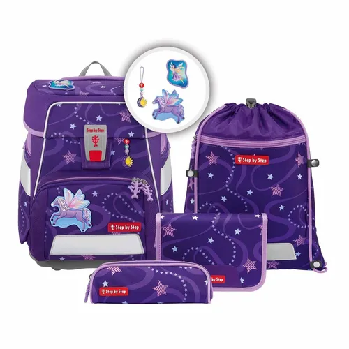 Step by Step Schulranzen-Set Space Pegasus Emily 5-teilig in lila von Step by Step