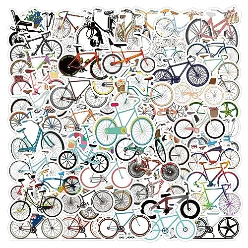 AUCEKO 100 Stück Retro-Fahrrad Aufkleber Pack