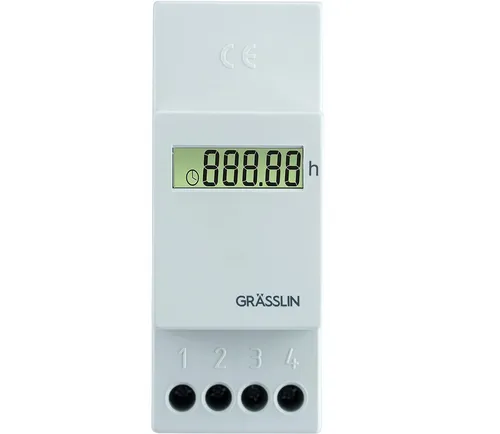Grässlin Zeitschaltuhr taxxo 9403 HS - Zeitschaltuhr für präzise Betriebsstundenmessung, robust und wartungsfrei, ideal für Maschinen, Fahrzeuge, Pumpen und mehr.