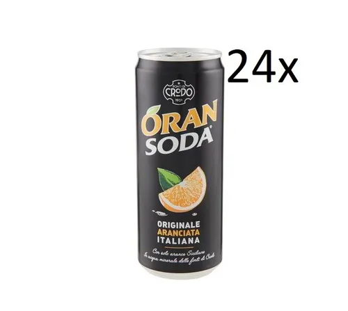 24x Oransoda Italienische Orangensaft Orange Getränk Einwegdosen 33cl