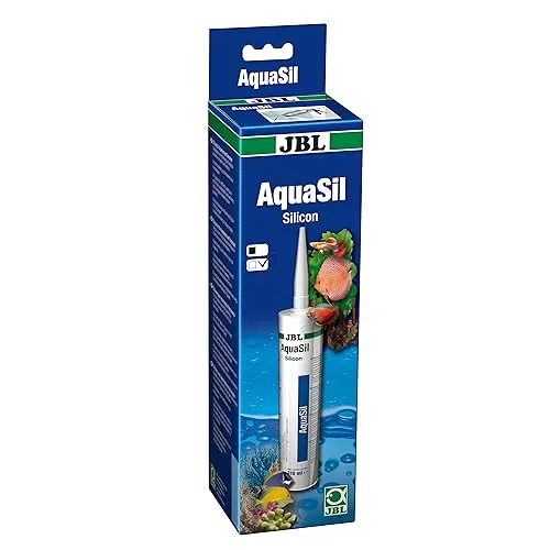 JBL AquaSil 6139400 - Spezialsilikon für Aquarien - Dicht- & Spachtelmassen: Transparentes Spezialsilikon für rahmenlose Aquarien, fischunbedenklich und schnell aushärtend, ideal für sichere Verklebungen.