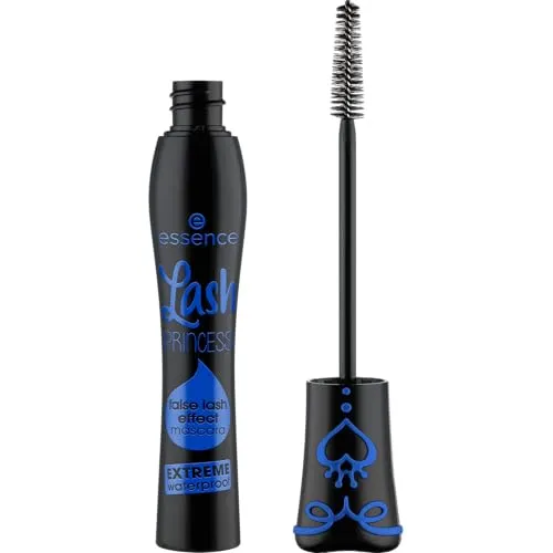 Produktbild essence Lash PRINCESS false lash effect mascara EXTREME waterproof, Schwarz, volumengebend, Falsche Wimpern-Effekt, definierend, vegan, wasserfest, Nanopartikel frei, ohne Parfüm, 1er Pack (12ml)