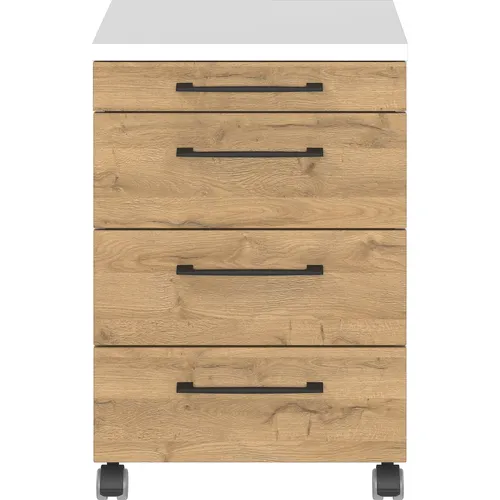 Tchibo Rollcontainer »Profi« - 42x49x61cm - braun - Büroschränke mit 4 Schubladen, kratzfester Oberfläche und stoßfesten Kanten – ideal für ein langlebiges Bürodesign, MADE IN GERMANY.