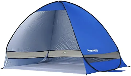 Semptec Urban Survival Technology Pop Up Zelt: Schnelles Strandzelt für 2 Personen - Strandmuschel mit UV 50+ Schutz, sekundenschneller Aufbau und hervorragender Belüftung. Ideal für den Strandurlaub, leicht und wasserabweisend, inklusive Transporttasche und Heringen.