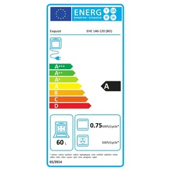 Exquisit Herd-Set EHE146-120 | Energieeffizienzklasse A | 60 l Garraum