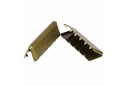 maDDma 10 Endstücke für Gürtel Gurte Bänder Gürtelenden Endkappen Gurtstecker (10 Stück in unterschiedlichen Maßen und Längen, 10-tlg), 12x40mm