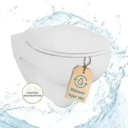 GEBERIT Renova Tiefspül-WC spülrandlos inkl. Sitz - WC-Becken mit SoftClose und wassersparender Spültechnik, ideal für moderne Badezimmer. Wandmontage und LotusClean-Oberfläche für einfache Reinigung.