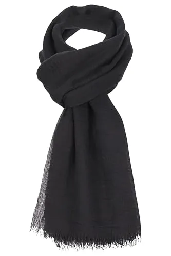 malito - Damen Modeschal aus Viskose - leichter Schal Unifarben - dünnes Halstuch - weich & atmungsaktiv S604 - (Schwarz)