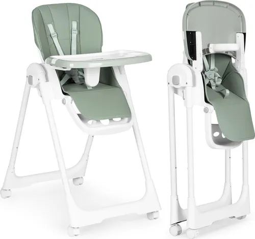 ECOTOYS Hochstuhl mit Doppeltablett und höhenverstellbaren Gurten