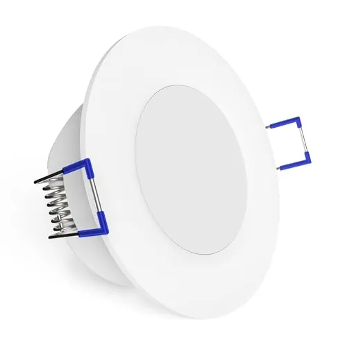 linovum WEEVO extra flach IP44 LED Decken Einbaustrahler 230V - Spot Decke in neutralweiß 5W für Bad, Küche, Möbel, Außen