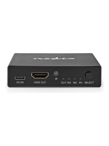 Nedis VSWI3493AT Video Switch HDMI - HDMI Video-Switch für 3 Eingänge, ermöglicht nahtloses Umschalten zwischen mehreren Geräten, ideal für Home Entertainment.