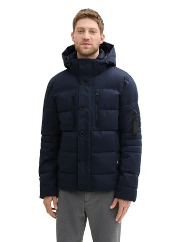TOM TAILOR Herren Pufferjacke 1041323 - Abnehmbare Kapuze, 3XL, ideal für Herbst und Winter, schützt vor Wind und Kälte
