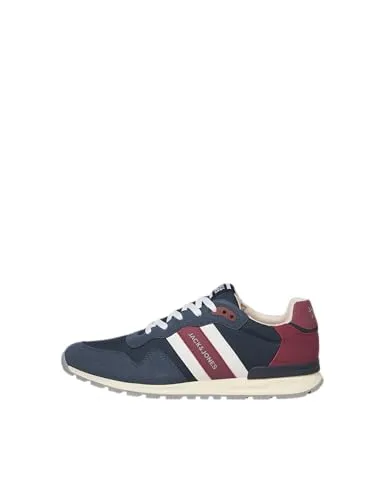 JACK & JONES Herren Jfwstellar Mesh Sneaker in Majolica Blue - Herren-Sneaker mit atmungsaktivem Mesh-Obermaterial und bequemer, flacher Gummisohle für optimalen Tragekomfort.