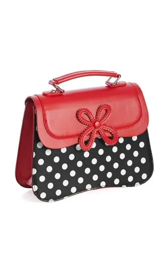 Banned Retro Schultertasche Noelle Vintage Handtasche Crossbody Polka Dot Schleife 50er