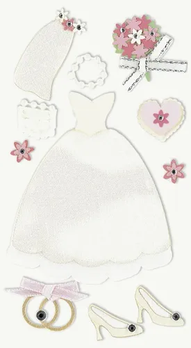 Sticker Mix Hochzeitskleid,
