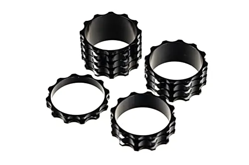 Alu A-Head Spacer Set Vorbau 4-teilig 1 1/8 Zoll Distanz Ringe 5/10/15/20 mm Schwarz