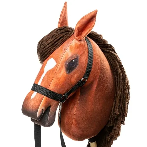 SKIPPI Hobby Horse Amber, Hobby Horsing Steckenpferd mit Halfter, Zügeln