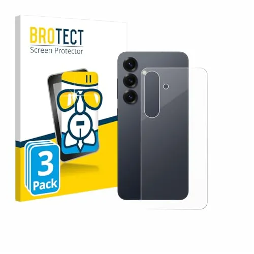 BROTECT 3 Stück Schutzglas für Samsung Galaxy S25 (Rückseite) Schutzfolie Panzer Folie Glas[Extrem Kratzfest, Anti-Fingerprint, Ultra-Transparent]