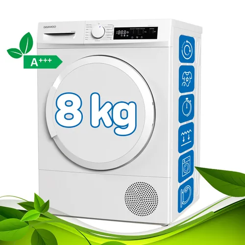 T8HT1WA3DE Wäschetrockner - Effizienter Wärmepumpentrockner - Trockner in Weiß mit 8 kg Kapazität, energiesparend und ideal für platzsparende Lösungen in jedem Zuhause.