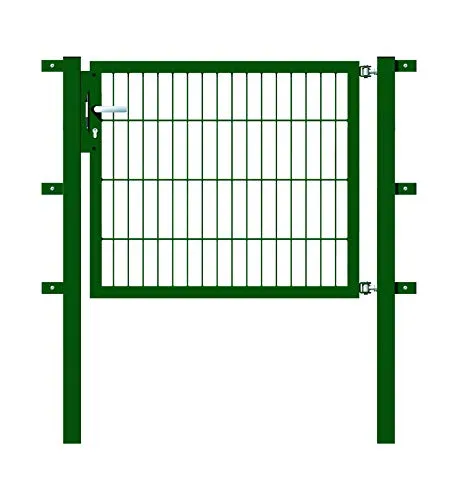 Stabgitter-Einzeltor ALBERTS Flexo Typ 6/5/6 100 x 80 cm - Gartenzäune aus robustem Metall, inklusive stabilen Pfosten 6 x 6 cm, ideal für sichere Einfriedungen und Gartenbereiche.