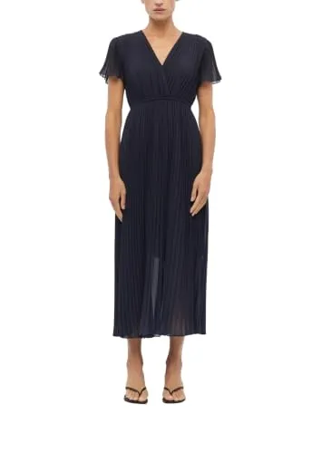 Comma Plissiertes Kleid in Midilänge in blau von comma,