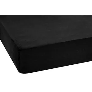Setex Feinbiber Spannbettlaken 90x200 cm in schwarz von Setex