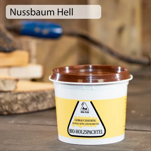 Holzspachtel Holzkitt Spachtelmasse - Nussbaum Hell - 500g