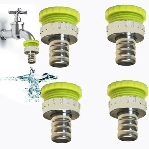 Gardena Anschluss 1/2 Zoll Hahnverbinder 3/4 Zoll,Gardena Adapter Wasserhahn,Kunststoff Adapter Kupplung Schlauchanschluss Set, 2-In-1 Schlauchanschluss Set Für Wasserhahn schlauch Anschluss 4PCS